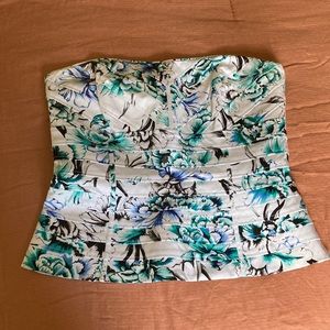 White House Black Market Strapless Corset Top